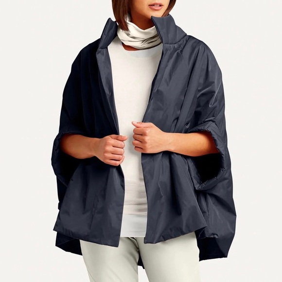 PLANET BY LAUREN G. Nylon Chic Cape, Midnight - Picture 1 of 8